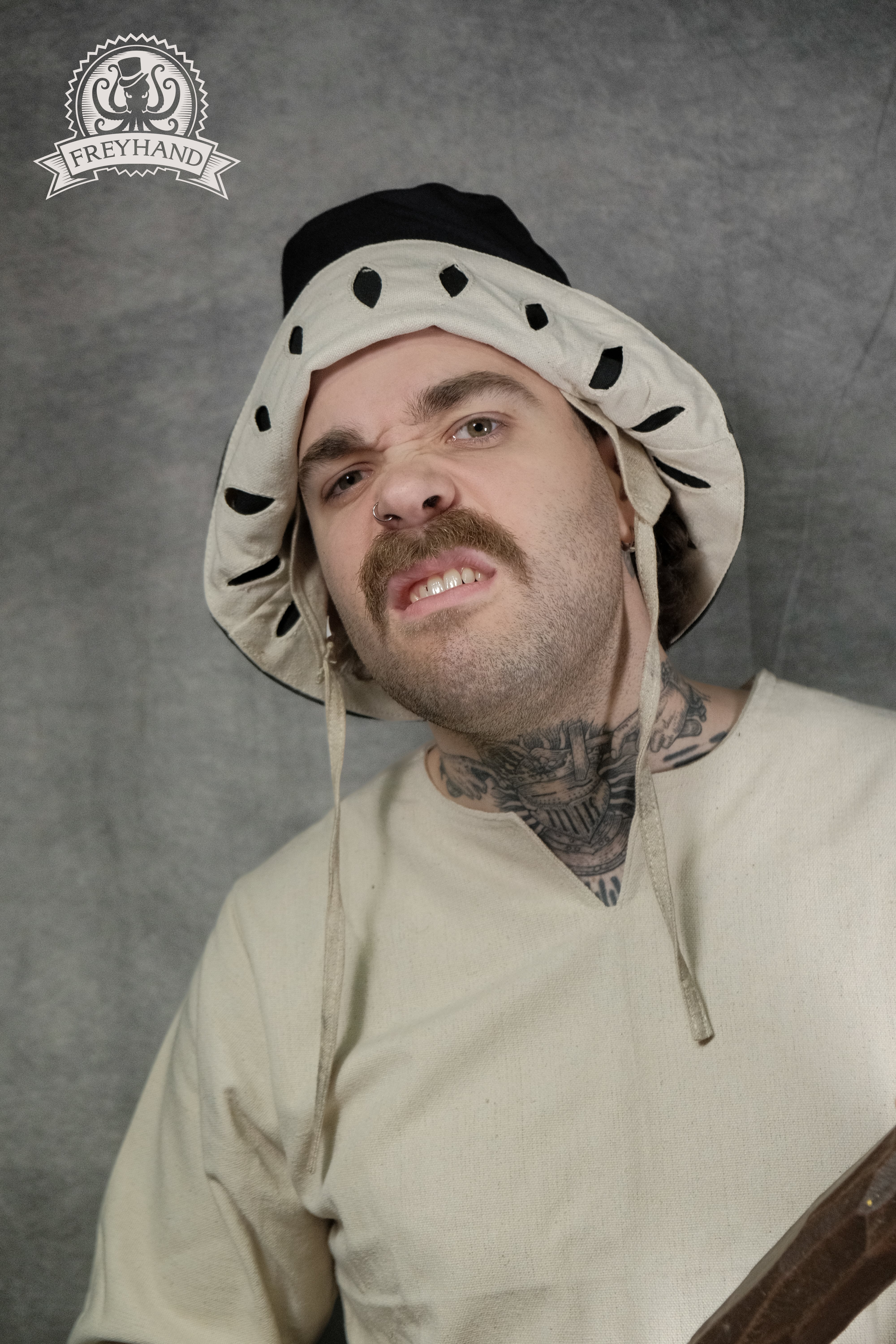 Migo traveller hat canvas black - cream