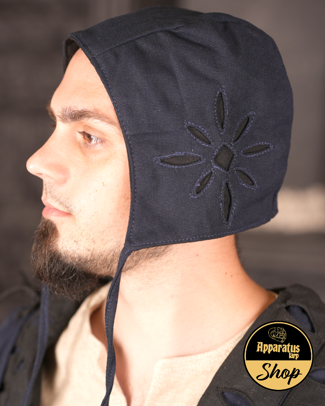 Landsknecht Bundhaube Imperialis Blau/Schwarz