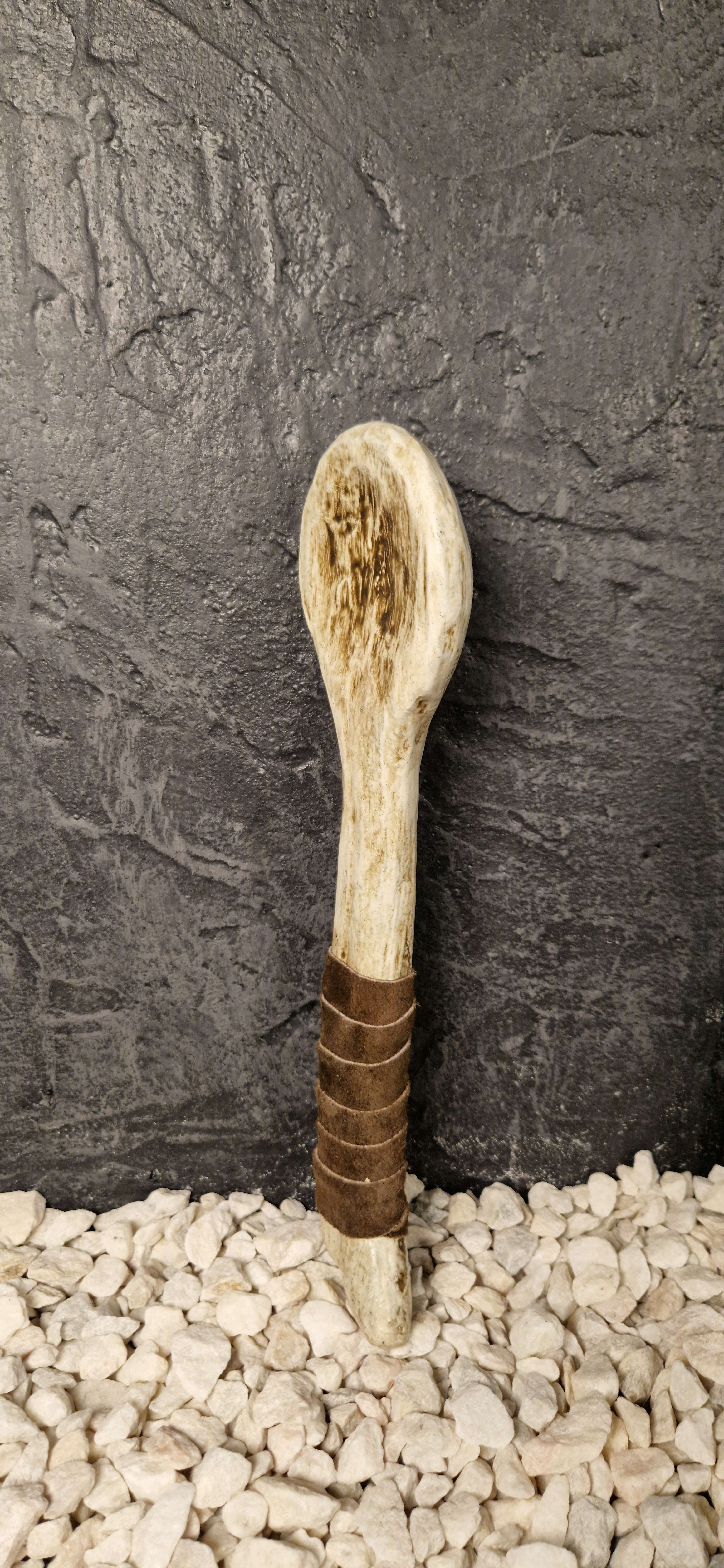 Bone spoon, dark brown