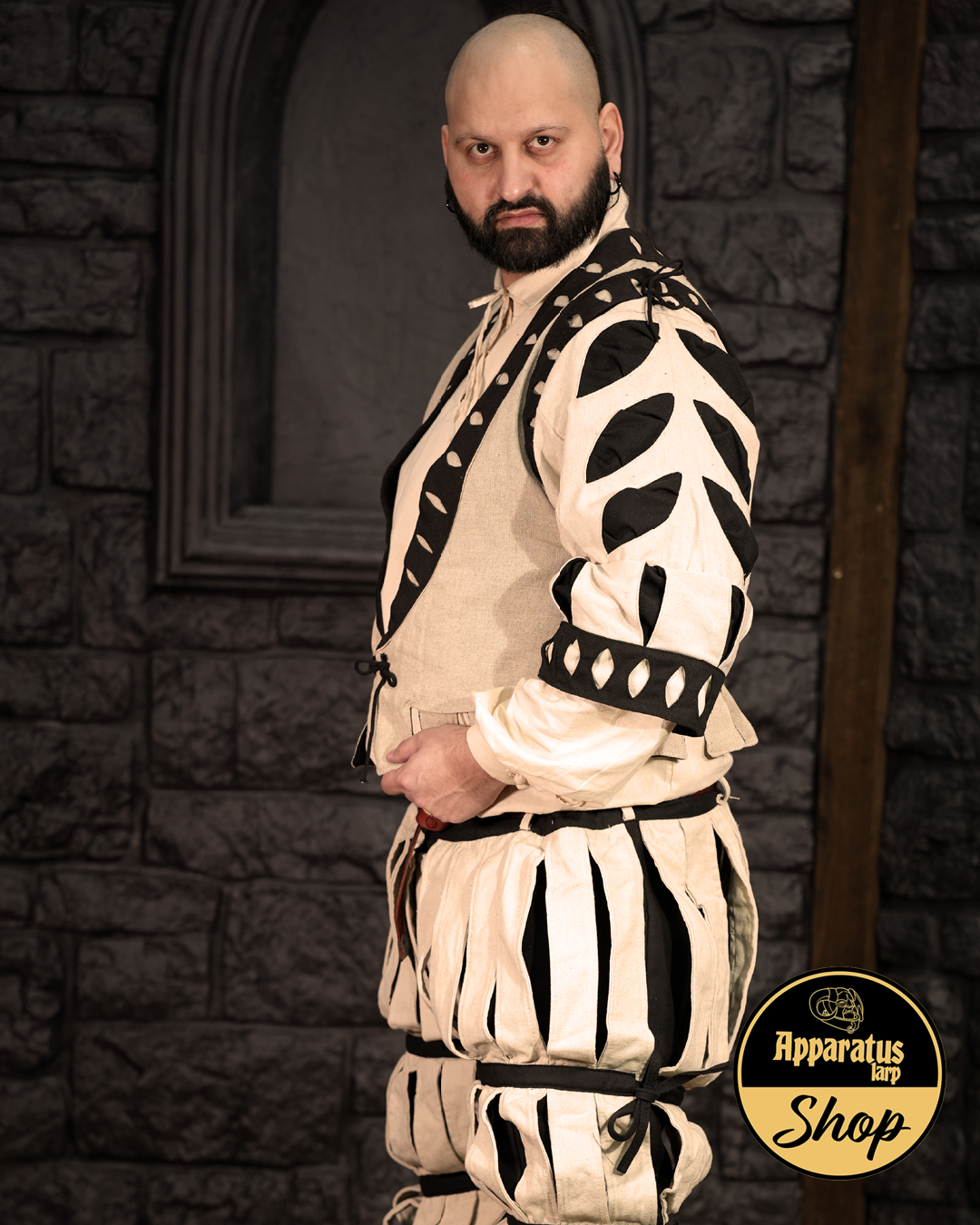 Landsknecht Ärmel Schnitte Imperialis Natur/Schwarz