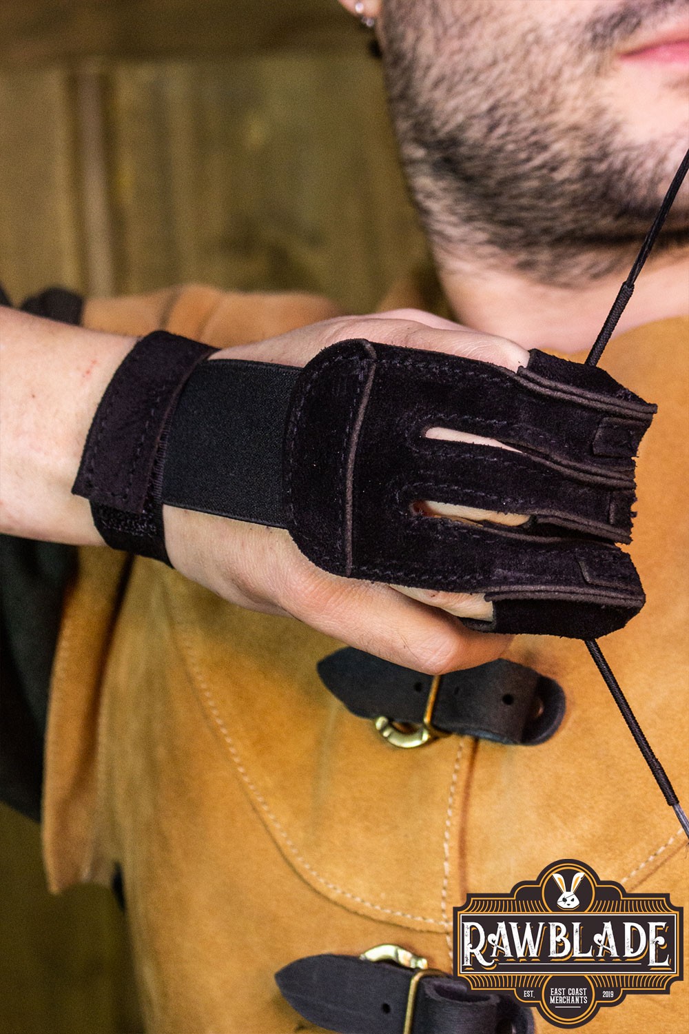 Bogenschieß Handschuhe Kane Schwarz