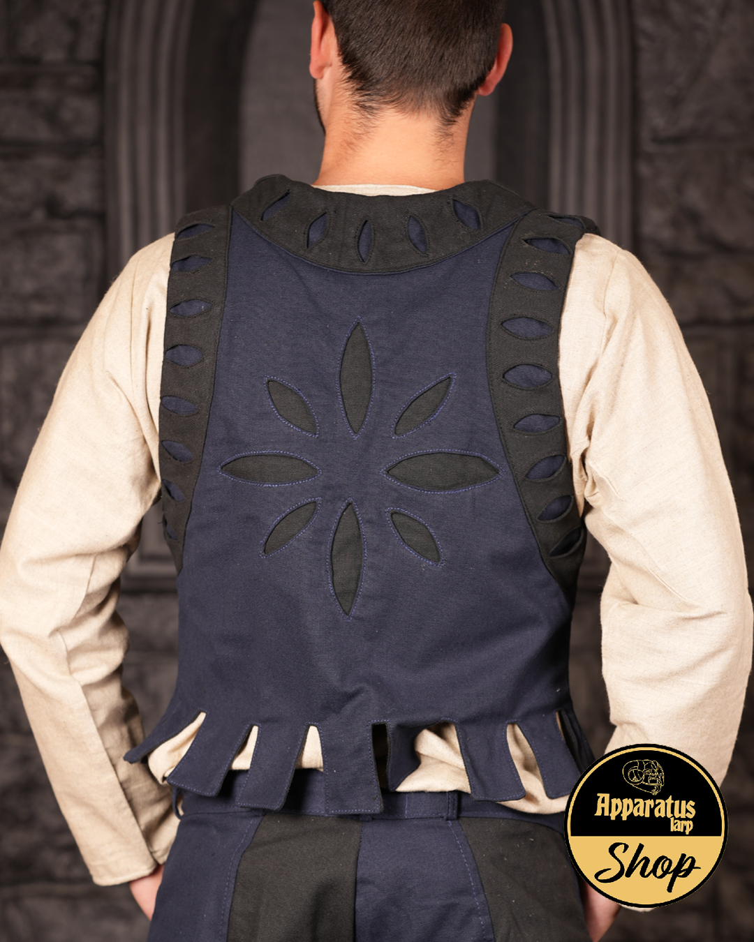 Landsknecht Weste Imperialis Blau/Schwarz