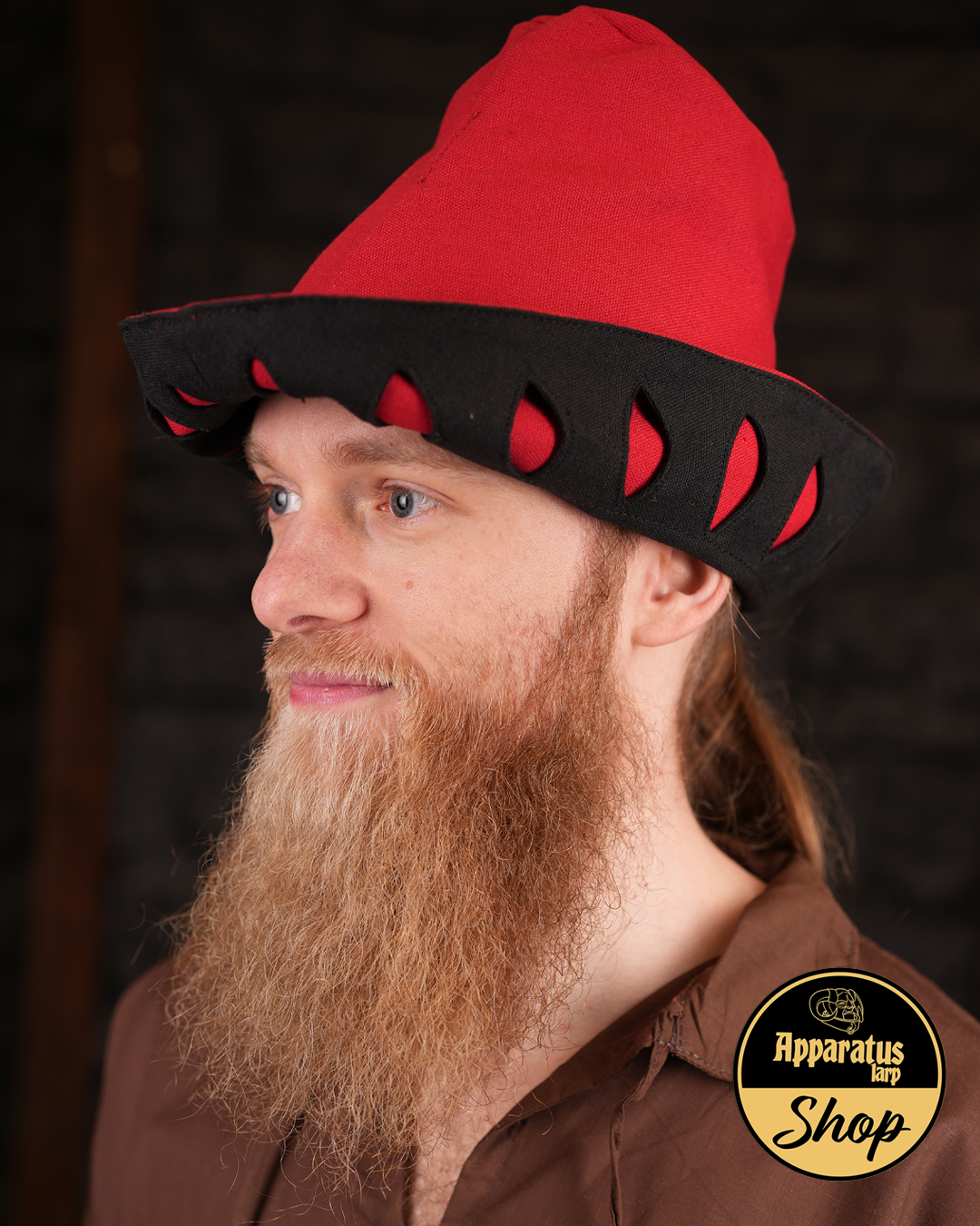 Migo traveller hat canvas red - black