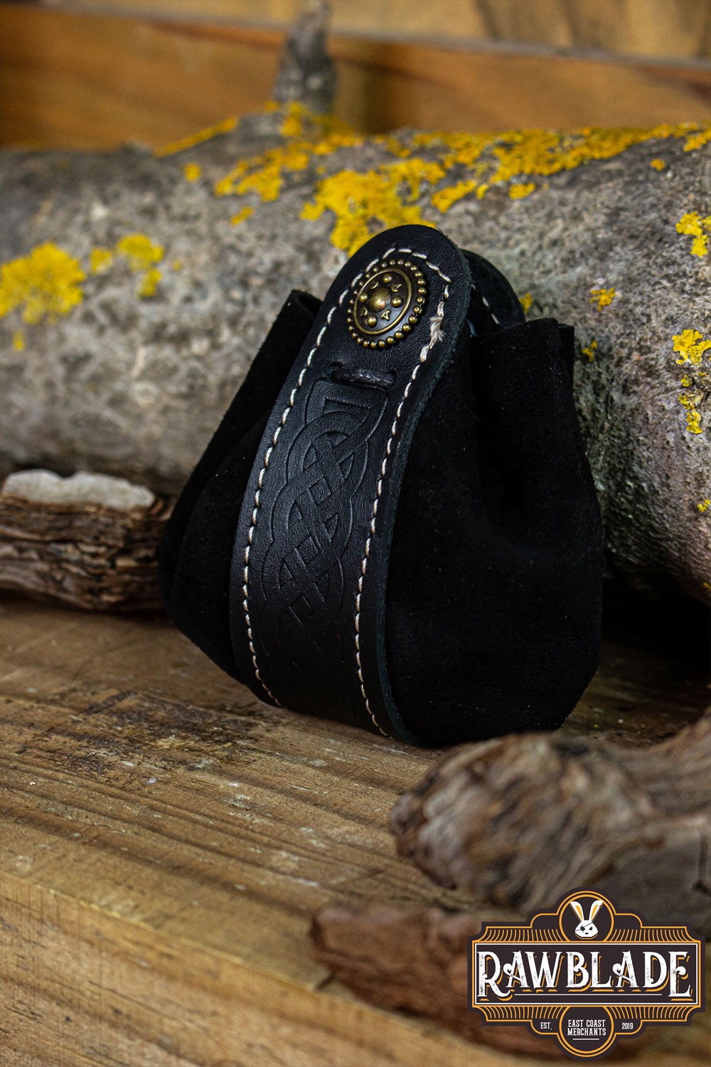 Wanderer Pouch Small Black Splitleather