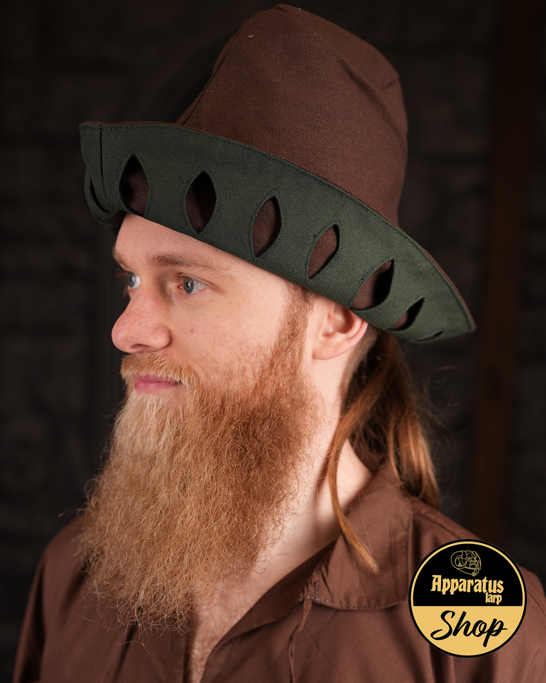 Migo traveller hat canvas brown - green