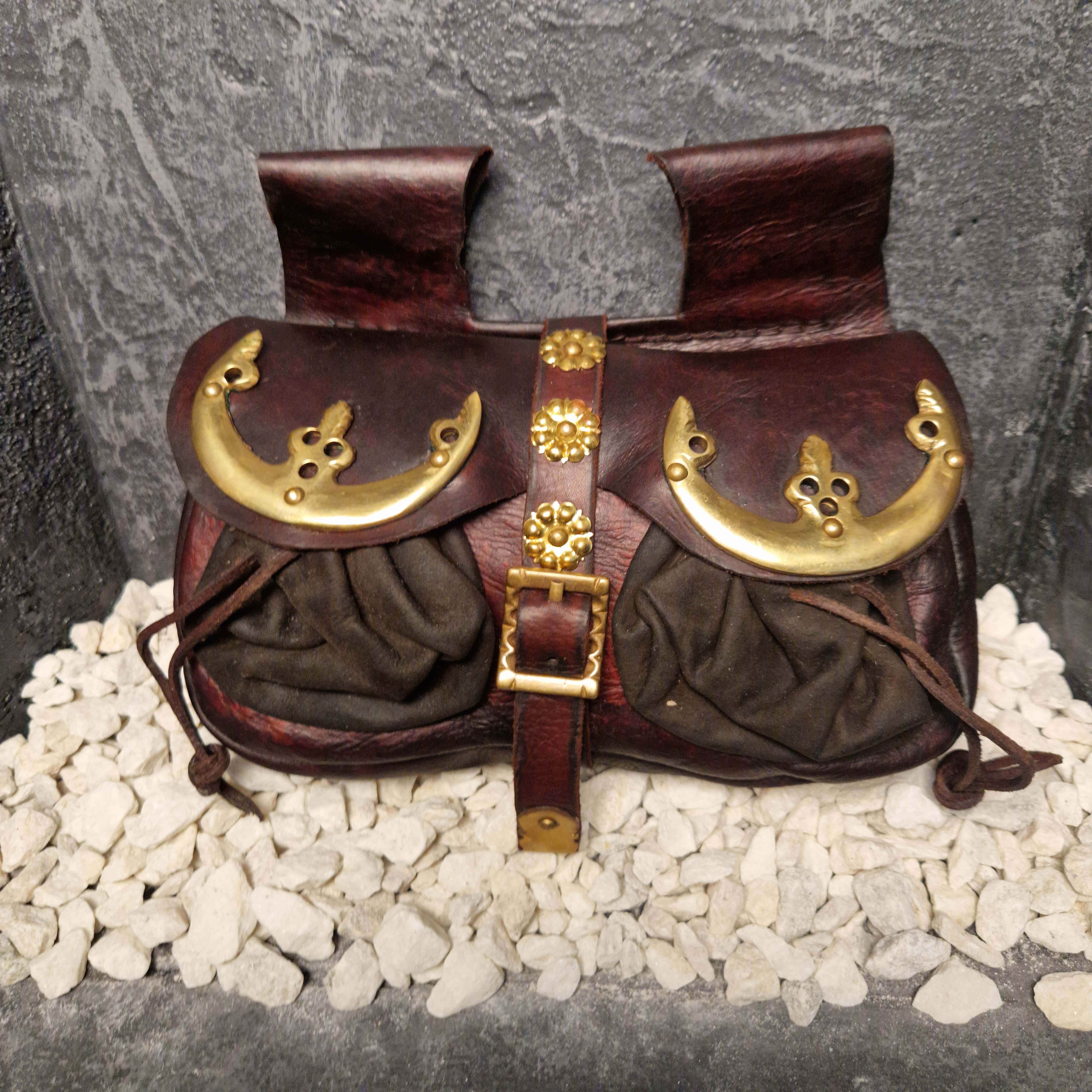 Kidney bag with brass fittings Louis Brown