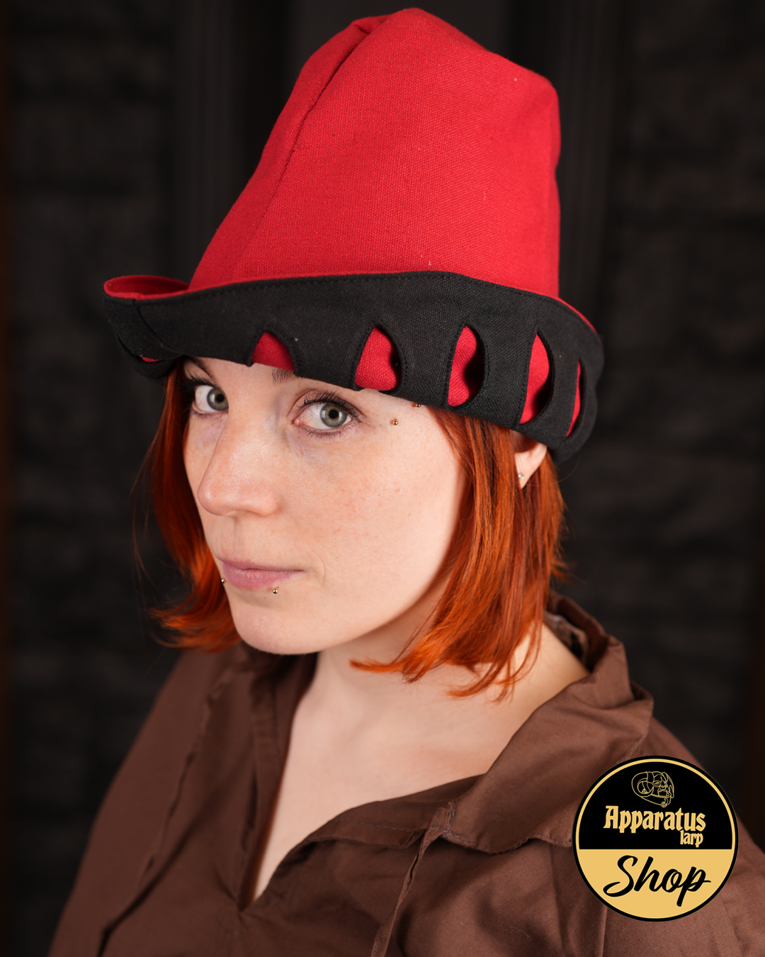 Migo traveller hat canvas red - black