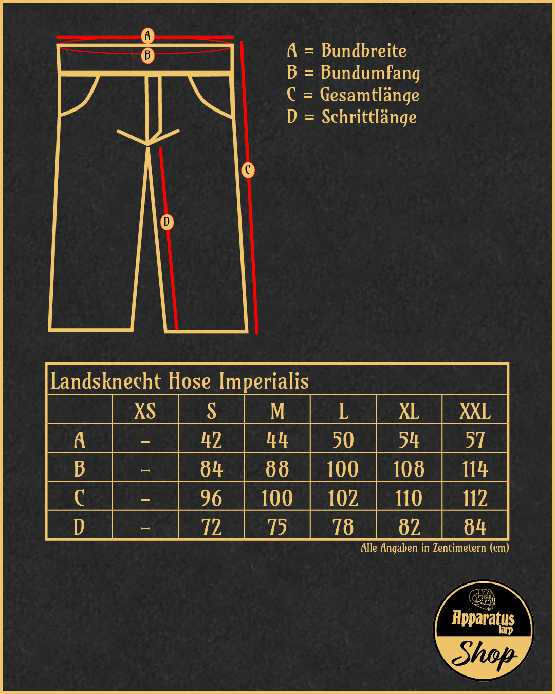 Landsknecht Hose Imperialis Natur/Schwarz