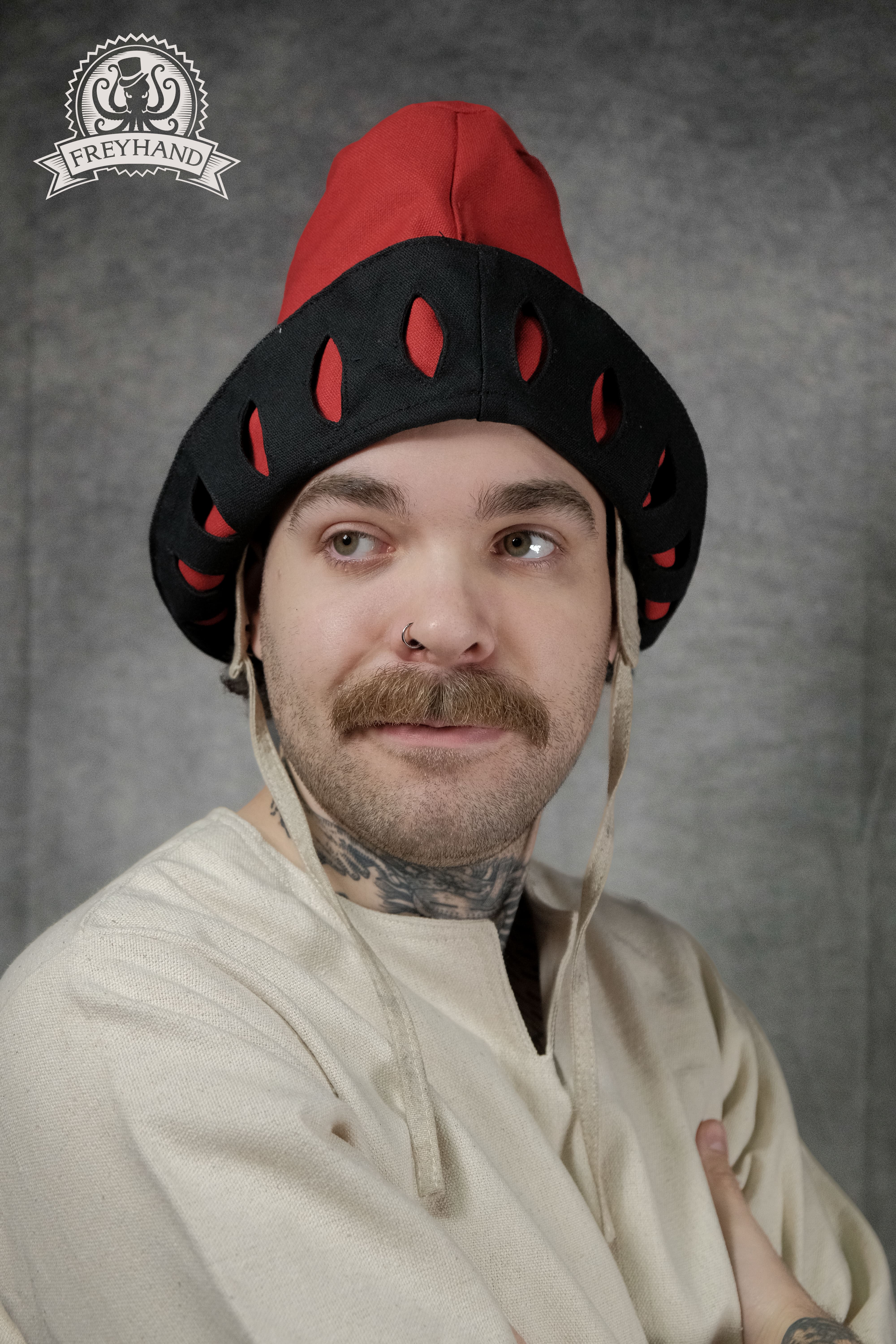 Migo traveller hat canvas red - black