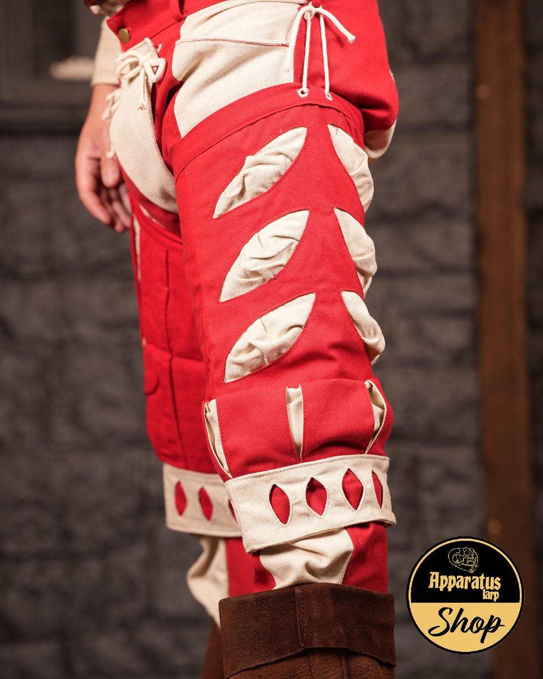 Landsknecht Hosenbein Schnitte Imperialis Rot/Natur
