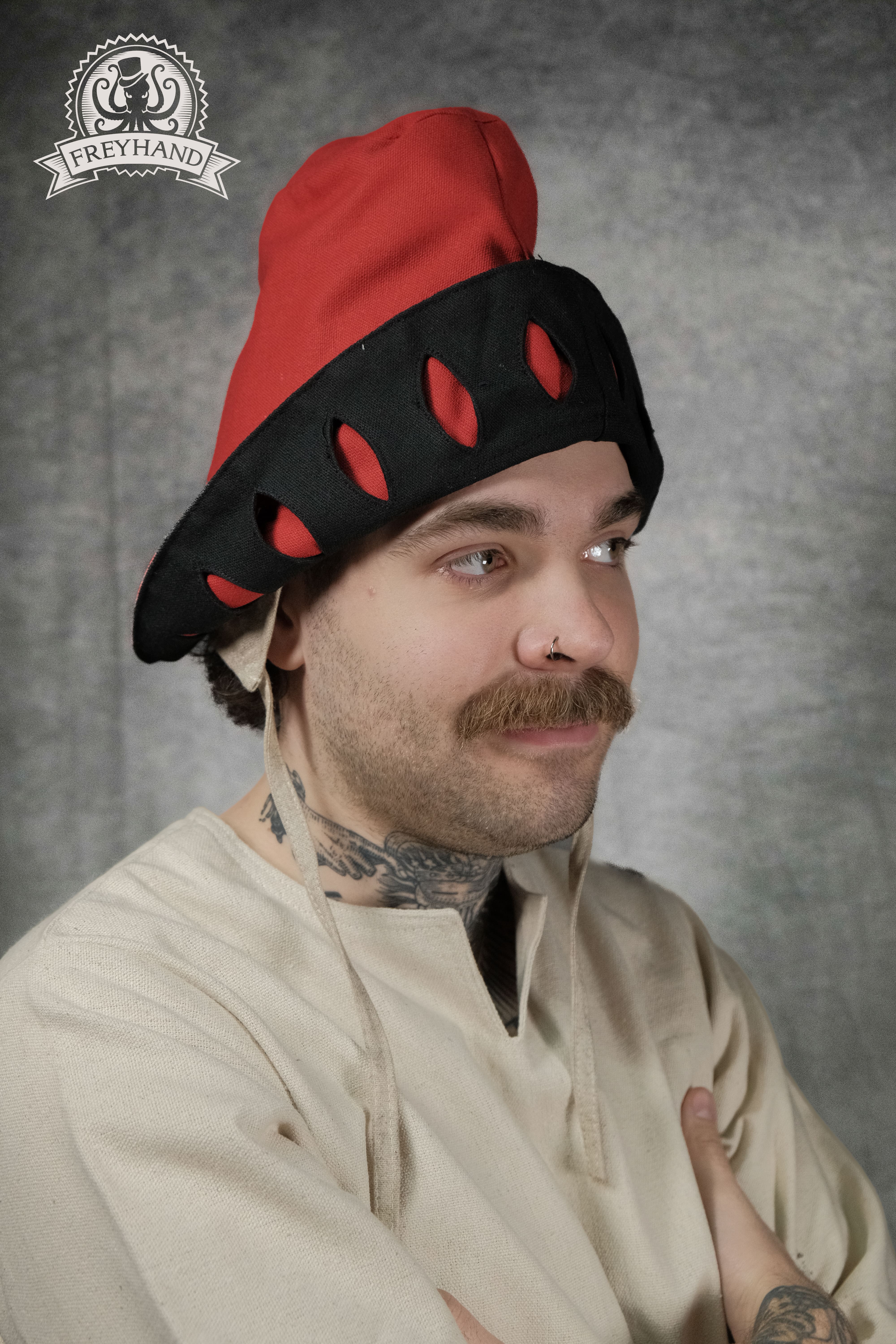 Migo traveller hat canvas red - black
