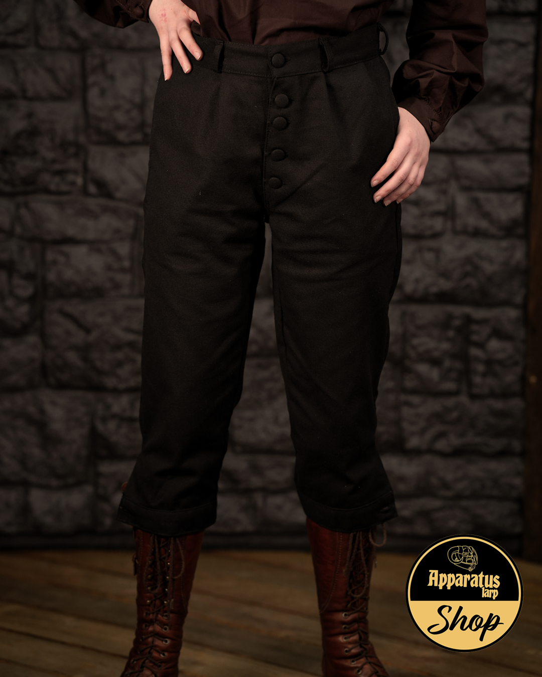 Musketier Kniebundhose Aramis Schwarz