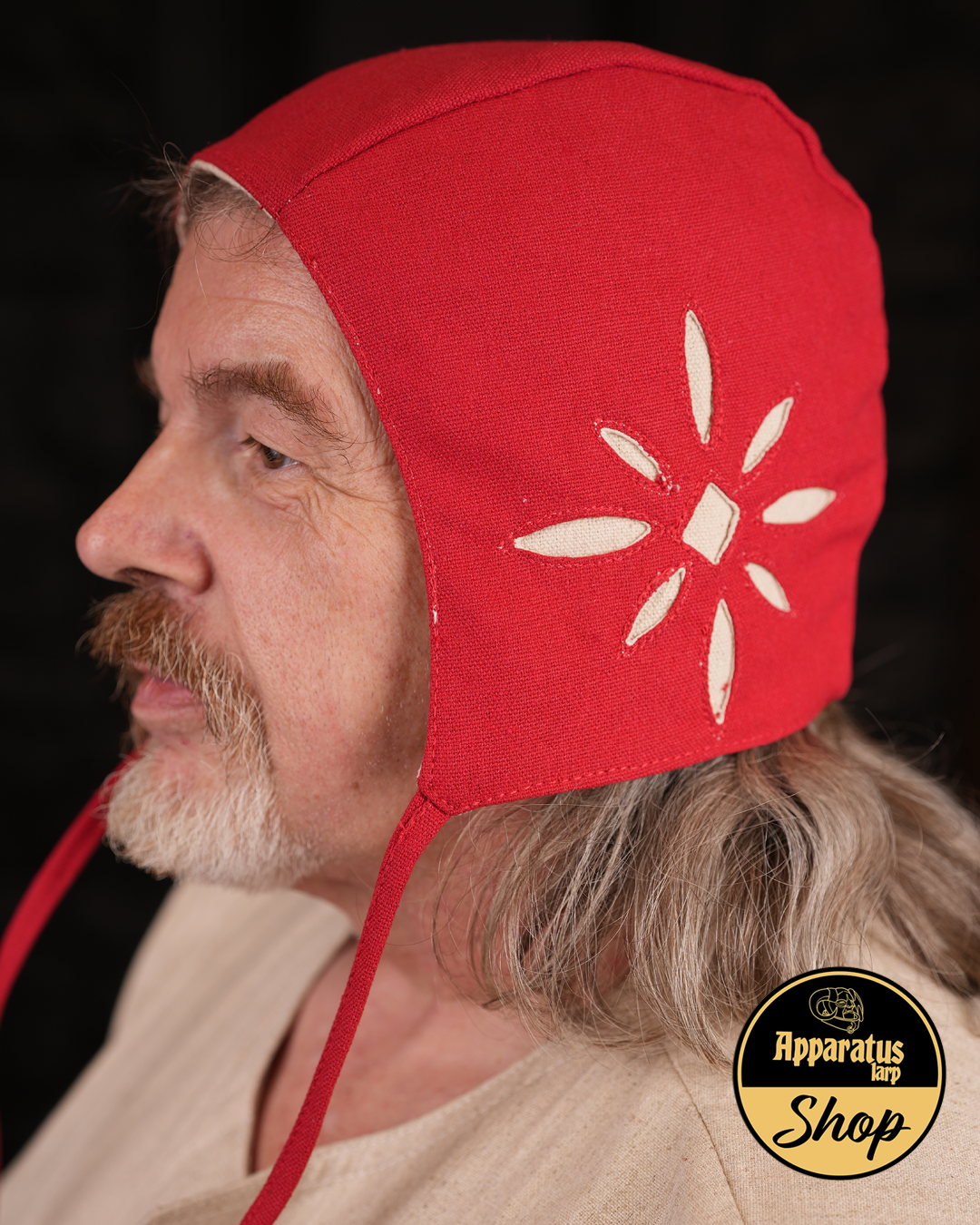 Landsknecht Bundhaube Imperialis Rot/Natur