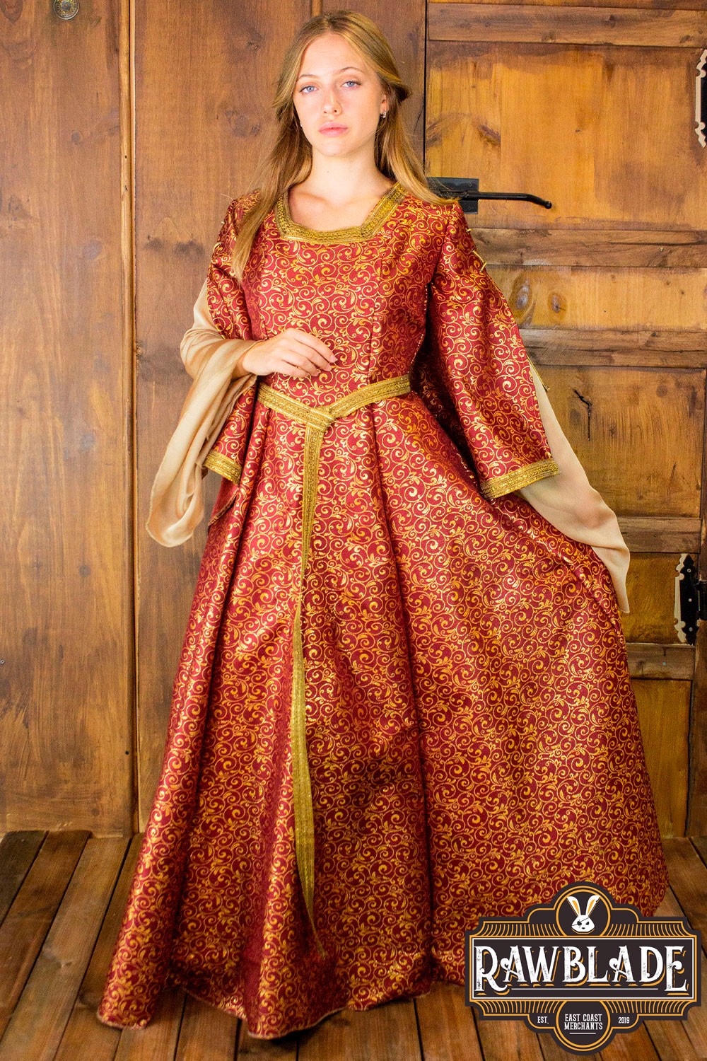 Aquitania Edles Kleid Rot L/XL