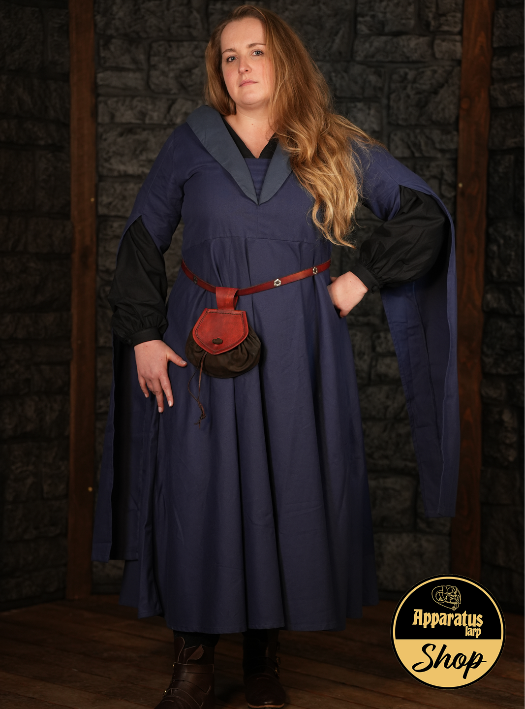 Agnes dress dark blue/woad blue