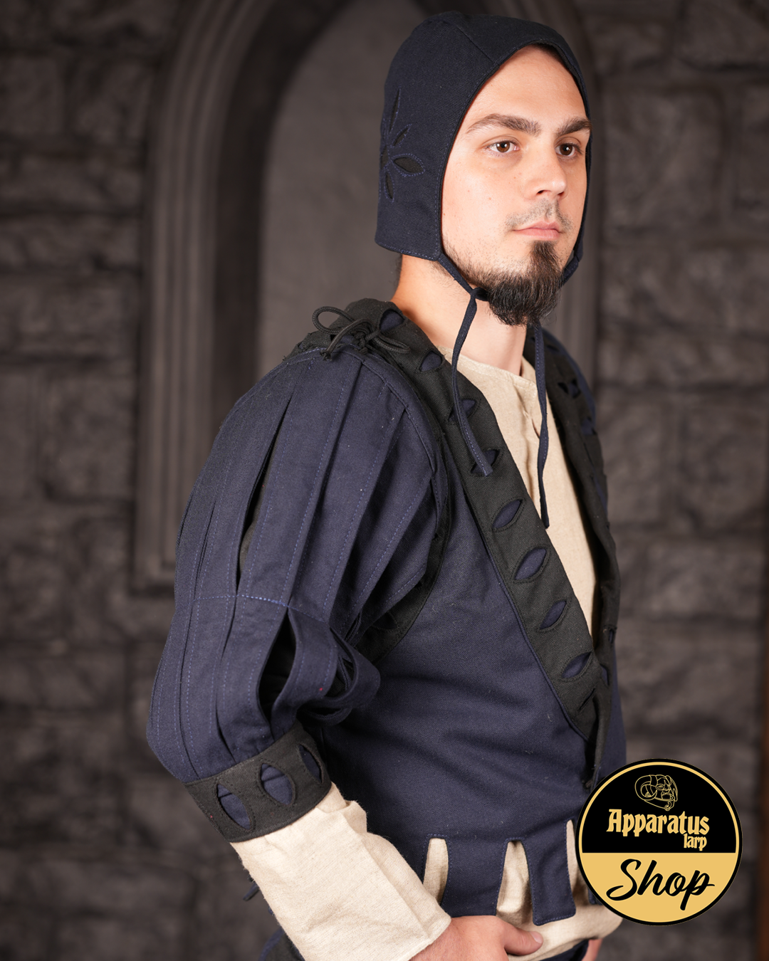 Landsknecht Ärmel Streifen Imperialis Blau/Schwarz