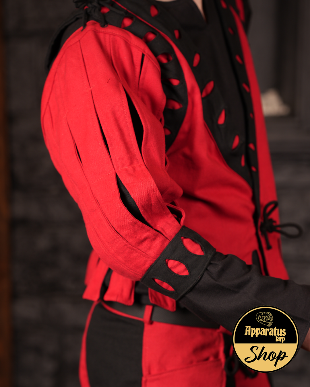 Landsknecht Ärmel Streifen Imperialis Rot/Schwarz