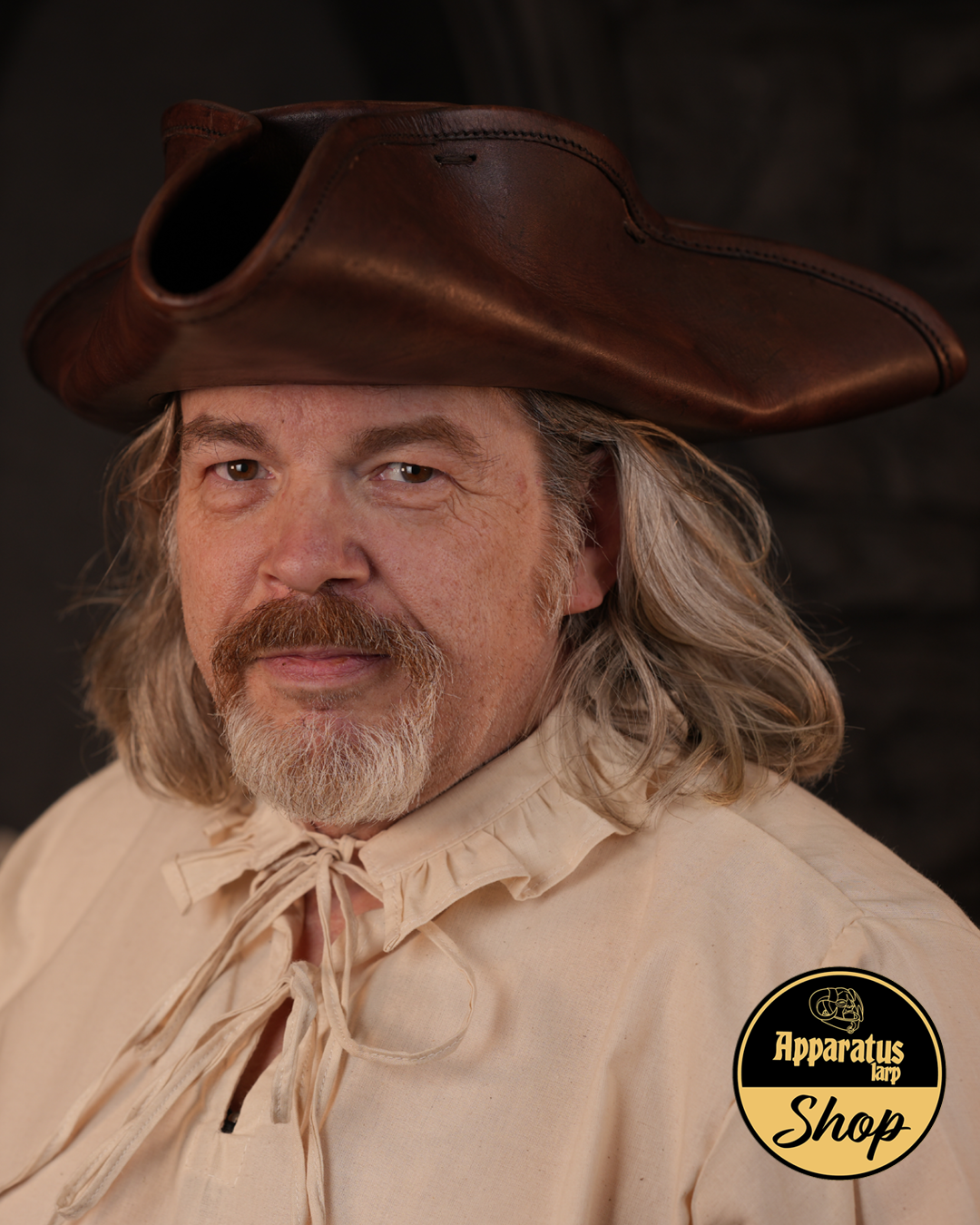 Leather tricorn
