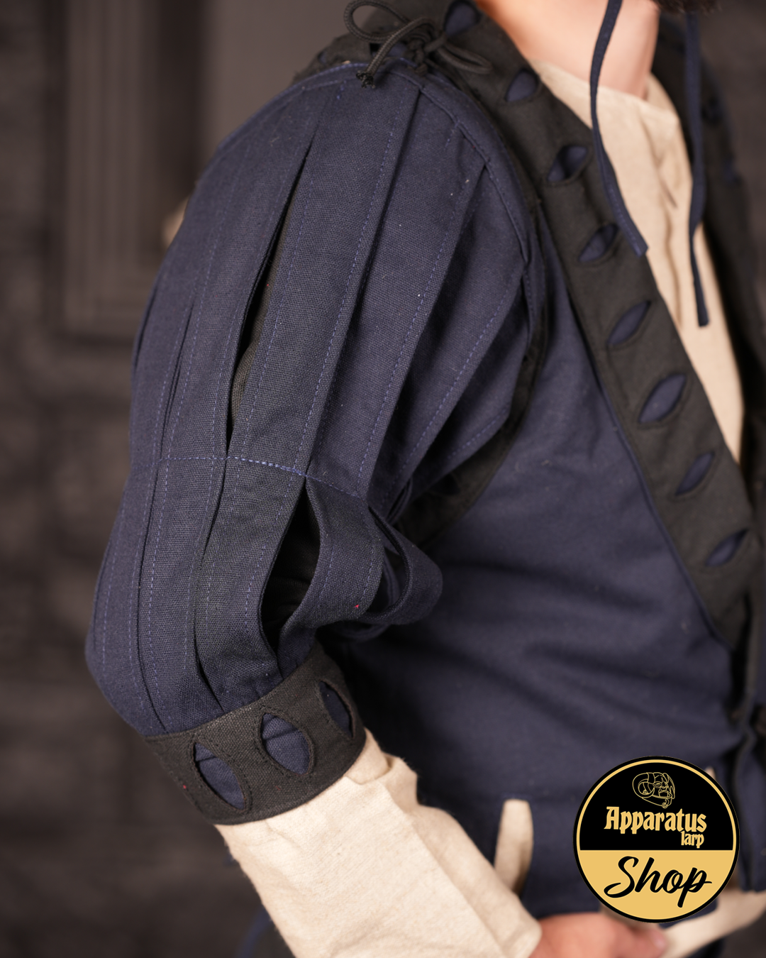 Landsknecht Ärmel Streifen Imperialis Blau/Schwarz