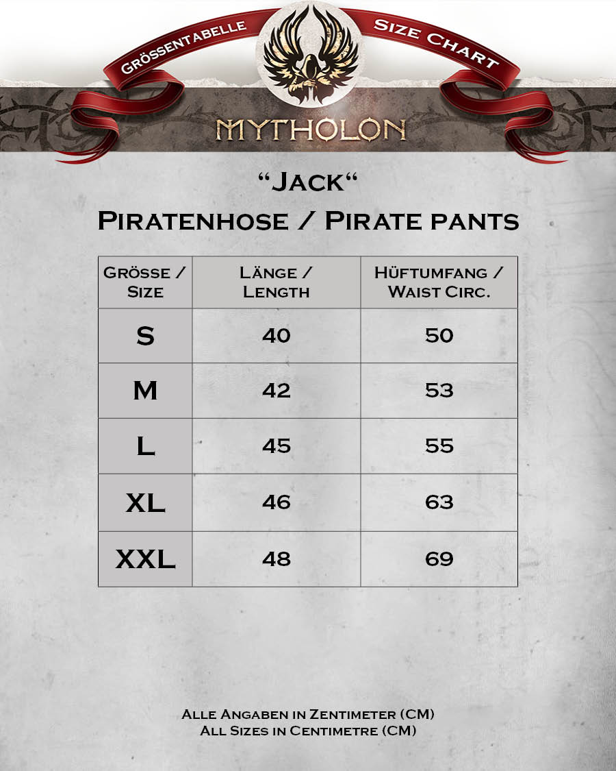 Jack pirate pants canvas