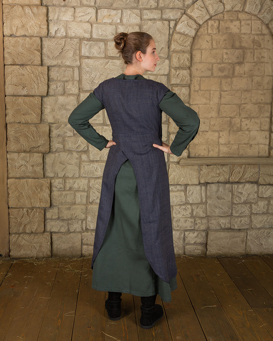 Vysera overdress herringbone blue/gray